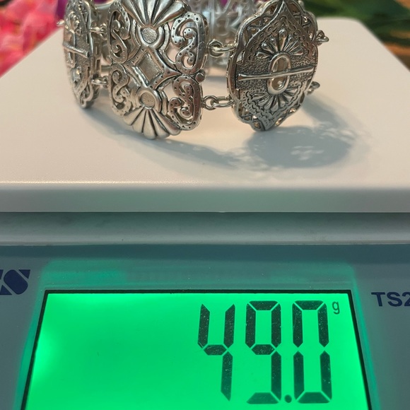 Silpada Sterling Silver Story Book Intricate Artisan Design Bracelet B2907 - Picture 15 of 15